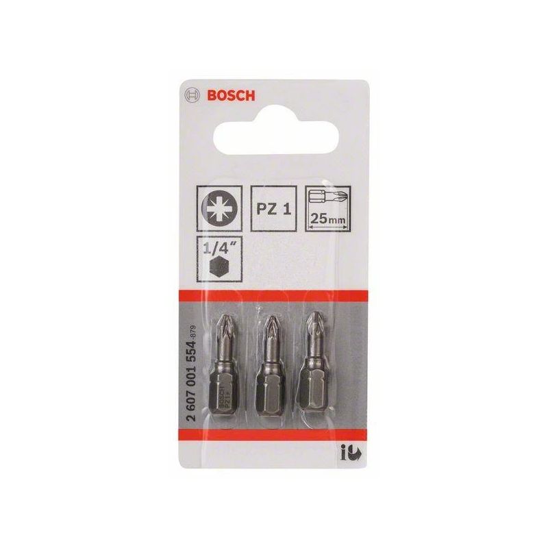 Bosch Extra Hard PZ1 skrūvgriežu galiņi, 25 mm, 3 gab.